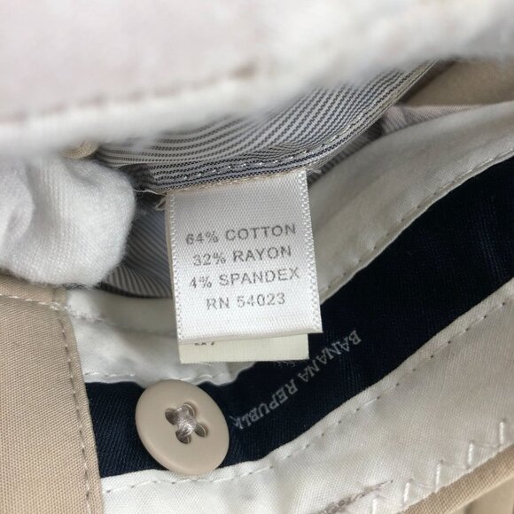 Banana Republic Martin Fit Trouser Pants Womens Size 4 Beige Stretch Straight - Picture 9 of 12